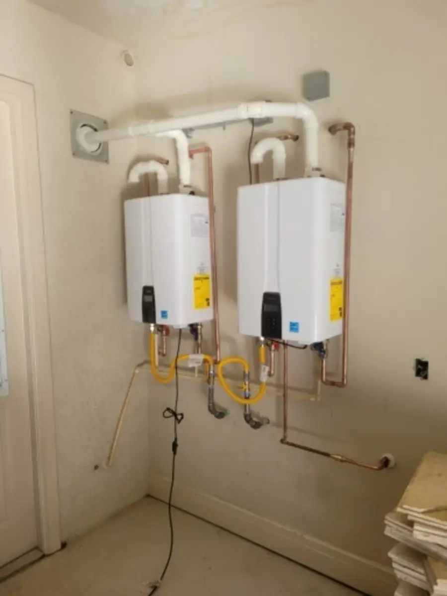 Navien tankless water heater installed by A-1 Plumbing in a Naples, FL home